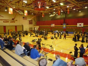 A view of the tournament floor, taken mid-day